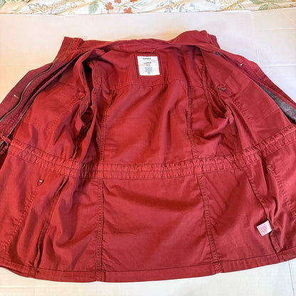 Sonoma Cotton Stretch Utility Field Jacket Women L Rust Gorpcore Workwear Fall