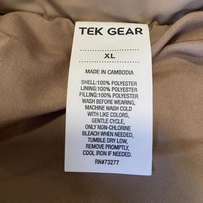 Tek Gear Puffer Jacket Womens XL Activewear Cozy Fall Minimalist Neutral Outdoor