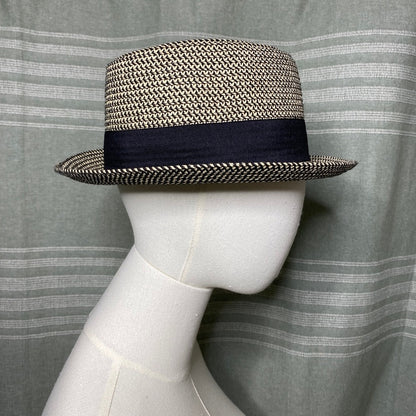 Toucan Collection Straw Boater Hat MD\LG Old Money French Girl Resort Retro Chic