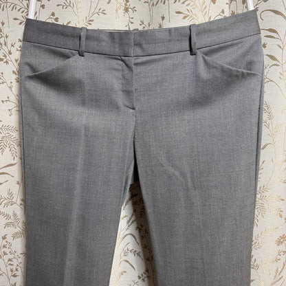 Theory Max C Impet Twill Wool Pants Women 12 Long Stretch Academia Office AS-IS