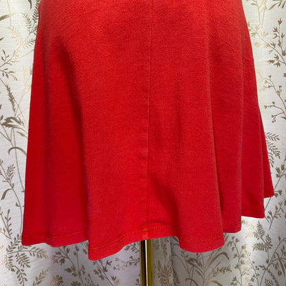 Forever 21 High-Waisted Cotton Skater Mini Skirt Red / XS Dance Cheer Tennis Y2K Twee Sporty