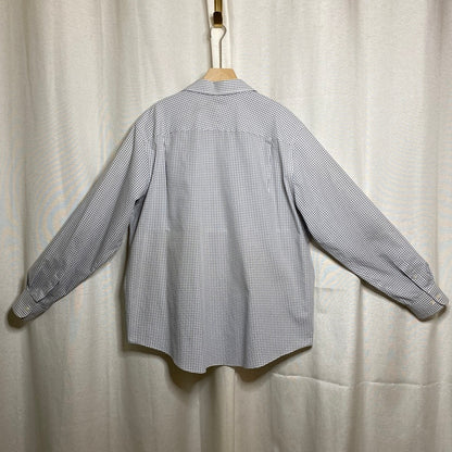 Merona Micro Check Button Up Shirt Mens XL Academia Normcore Preppy Professional