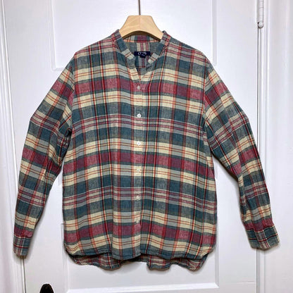 Chaps Plaid Button-Up Shirt Womens Large Autumn Barn Lumberjack Pumpkin Patch