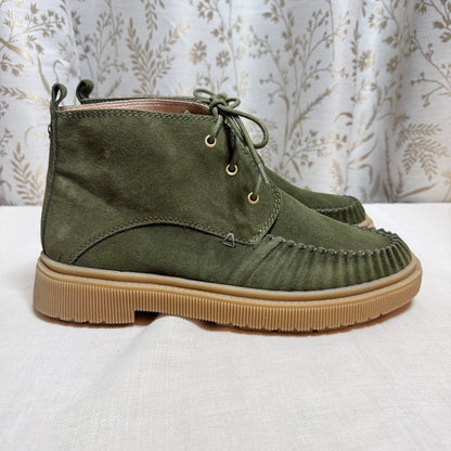 Kelsi Dagger Palisade Green Suede Chukka Booties Womens 11 Gorpcore Boho Earthy