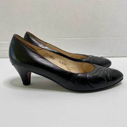 Florsheim Signature Vintage Kitten Heel Pumps 7.5 Office Siren Witchy Retro 80s