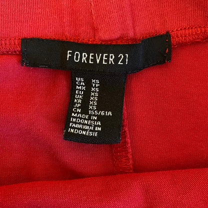 Forever 21 High-Waisted Cotton Skater Mini Skirt Red / XS Dance Cheer Tennis Y2K Twee Sporty
