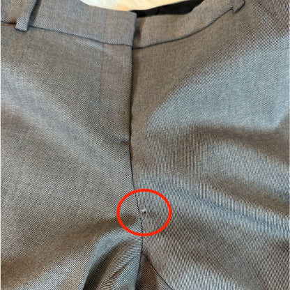 Theory Max C Impet Twill Wool Pants Women 12 Long Stretch Academia Office AS-IS