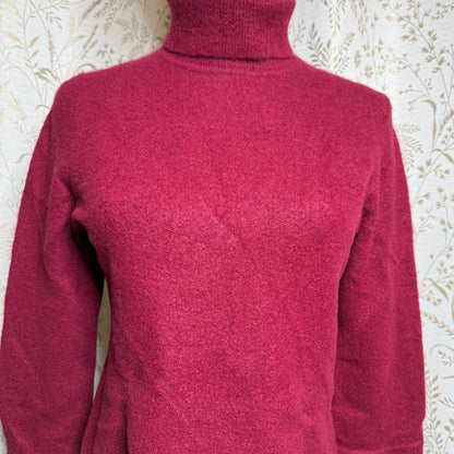 Charter Club Cranberry Cashmere Turtleneck Sweater Women Fits S Academia Office