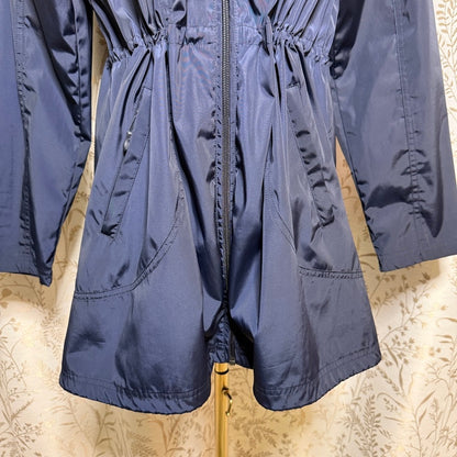 32 Degrees Cool Hooded Anorak Windbreaker Womens L Navy Gorpcore Utility Outdoor