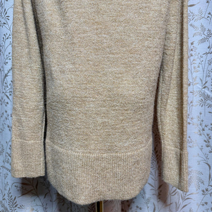 Apt. 9 Holiday Gold Rhinestone Tunic Sweater Womens Large Sparkle Festive Party