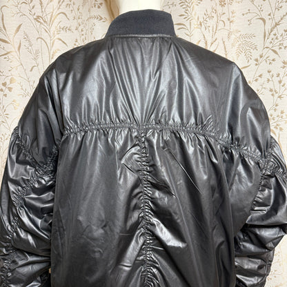 Old Navy Bomber Jacket Women XXL Tall Black Water-Resistant Streetwear Techwear