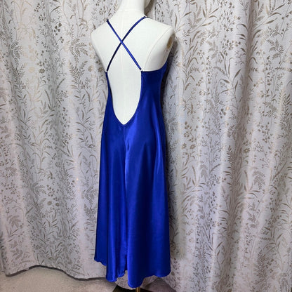 Shirley of Hollywood Blue Satin Lace Chemise Women S Romantic Sexy Whimsigoth