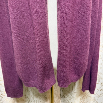 Cashmere Sweater Set Cardigan Sleeveless Turtleneck Womens L Wine Quiet Luxury