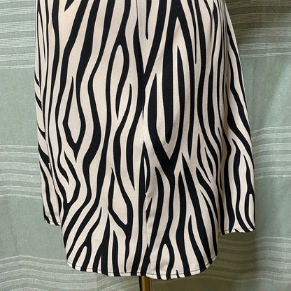 SHEIN Zebra Print Puff Sleeve Mini Dress Small Bodycon Cocktail Party Night Out