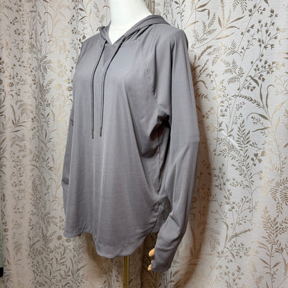 Sage Collective Lightweight Long Sleeve Ribbed Hoodie Women XL Thumbhole Stretch