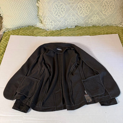 Olivia Moon Charcoal Gray Knit Blazer Womens XL Office Siren Academia Corpcore