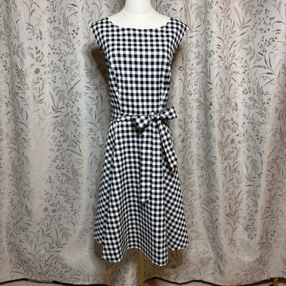 Hanpceirs Gingham Swing Dress Women 3XL Stretch Rockabilly Pinup Retro Cottage