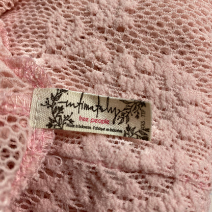 Free People Intimately Pink Lace Mock Neck Top XXS Balletcore Coquette Fairycore