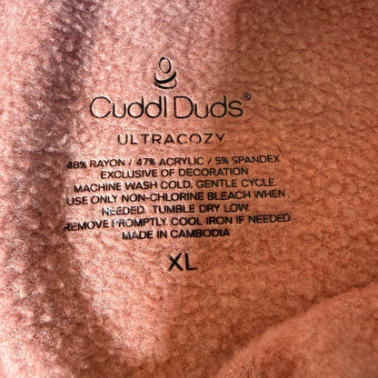 Cuddl Duds Ultracozy Long Sleeve Cowl Neck Tunic Top Women XL Cabincore Cozycore