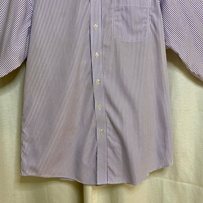 Jos A Bank Stripped Button Up Shirt Mens XL Academia Casual Geek Normcore Preppy
