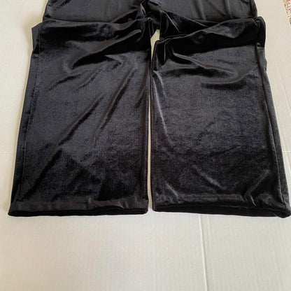 J.H. Collectibles Black Velvet Cropped Pull-On Pants Womens XL Stretch Office