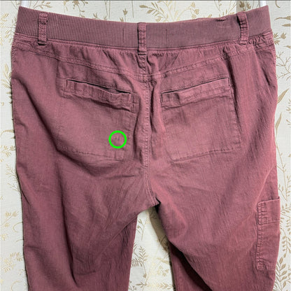 Sonoma Stretch Twill Crop Cargo Utility Pants Women 12 Wine Gorpcore Cabincore