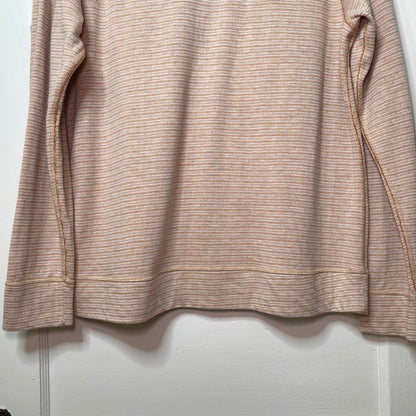 Cozy Reversible Long Sleeve Sweatshirt Orange Womens Large Casual Basics