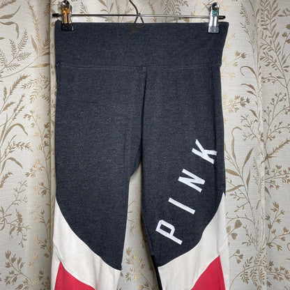 PINK Colorblock Leggings XS Athleisure Sporty Y2K Mesh Streetwear Activewear Gym