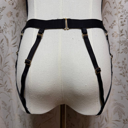 For Love & Lemons x VS Cage Floral Lace Teddy Bodysuit S/M Vampy Glam Boudoir
