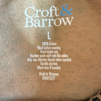 Croft & Barrow Leopard Print Mock Neck Top Women L Minimalist Office Siren Indie
