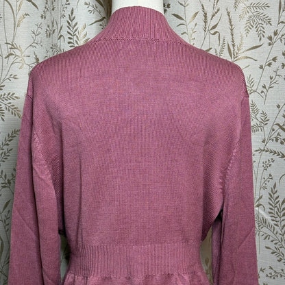 Grace Karin Rose Knit Cardigan Womens XL Coquette Romantic Academia Office Siren