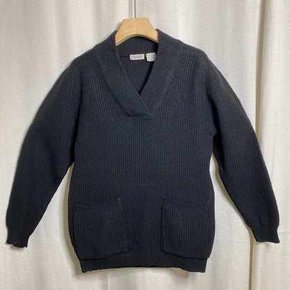 DD Sloane V-Neck Lambswool Sweater Womens S Vtg 80s Cozycore Grandpa Academia