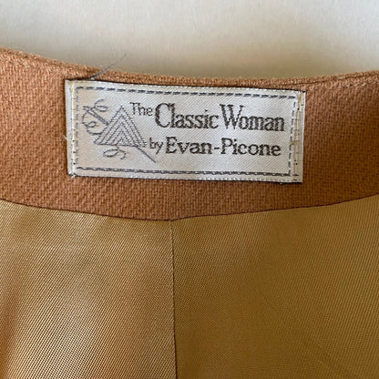 Evan-Picone Vintage Wool Camel Blazer Womens Medium Academia Quiet Luxury Retro