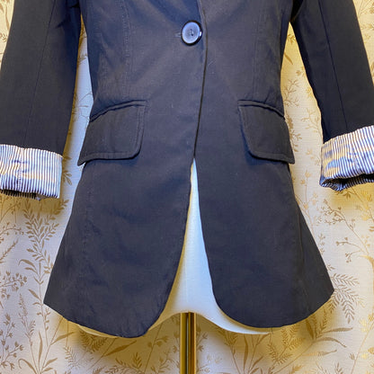 Iz Byer Black Fitted Blazer XS Dark Academia Office Siren Minimalist Corporate