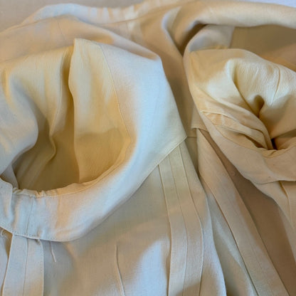 Vintage Cream Peplum Blazer Womens S 3/4 Sleeve New Look Mid-Century Retro Chic