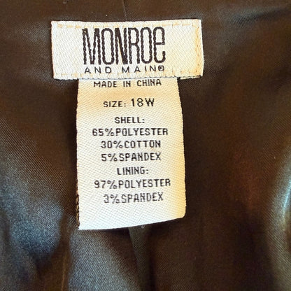Monroe & Main Burgundy Tapestry Jacket Women Sz 18W Whimsigoth Victorian Vampire