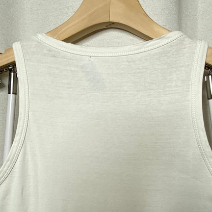 Xanaka White Distressed Ribbed Tank Womens XS Grunge Sleaze Minimalist Y2K Punk