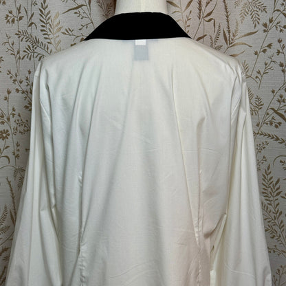 Lane Bryant Contrast Collar Cuff Button Down Top Women 20 Stretch Office Minimal
