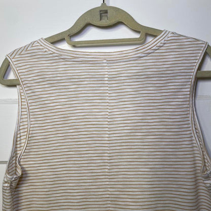 Sonoma Striped V-Neck Tank Top Womens Large Classic Business Casual Minimalist