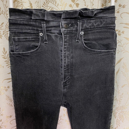 Abercrombie & Fitch Ultra High Rise Super Skinny Ankle Jeans Black Sz 24 Goth