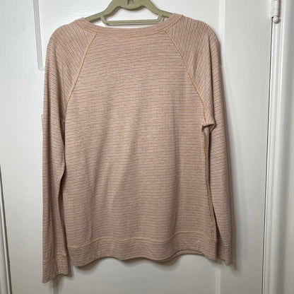 Cozy Reversible Long Sleeve Sweatshirt Orange Womens Large Casual Basics