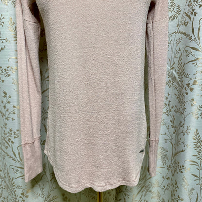 Abercrombie & Fitch Cozy Pink V-Neck Sweater XS Coquette Balletcore Romantic