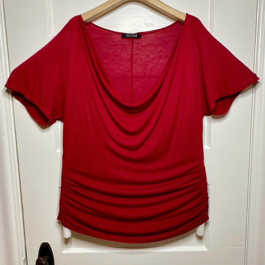 GUSB Collection Cowl Neck Top Womens Large Boho Chic Dainty Holiday Romantic Y2K