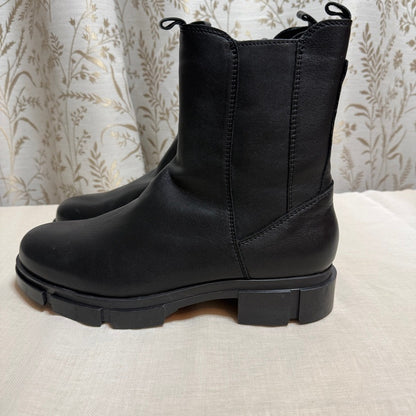 Eric Michael Lynn Black Leather Ankle Bootie US 11 Chunky Minimalist Utility