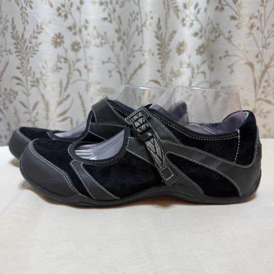 Ahnu Suede Leather Mary Jane Walking Shoes Women 8.5 Utility Travel Comfort