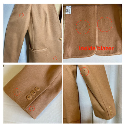Evan Picone Vintage Camel Wool Skirt Suit Womens Size 12/14 Academia Heritage