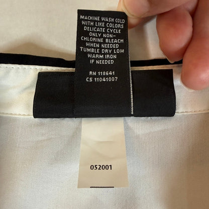 Lane Bryant Contrast Collar Cuff Button Down Top Women 20 Stretch Office Minimal