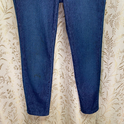 Uniqlo Ultra Stretch Denim Leggings Small Indigo Minimalist Clean Girl Capsule