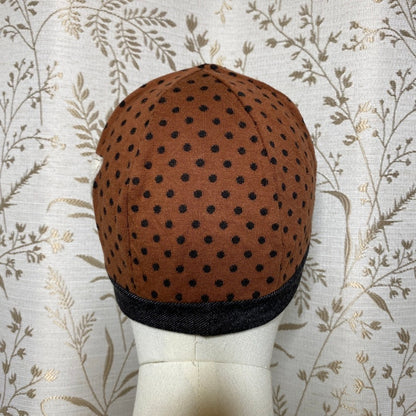 Flipside Hats Reversible Polka Dot Striped Cabbie Hat Driver Boho Slow Fashion