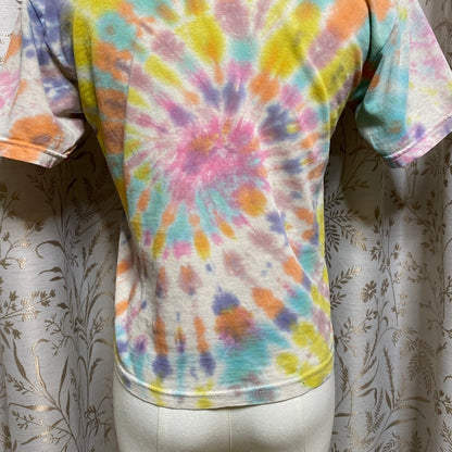 Hanes Tie Dye Spiral T-Shirt Kids 10-12 M Retro Hippie Boho Festival Kidcore